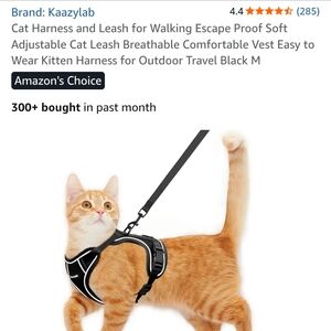 Black Cat Harness and Leash Set Size M - Lot Of 2